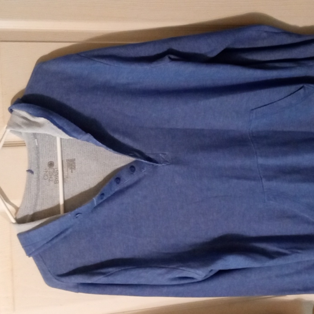 Blue hooded sweatshirt